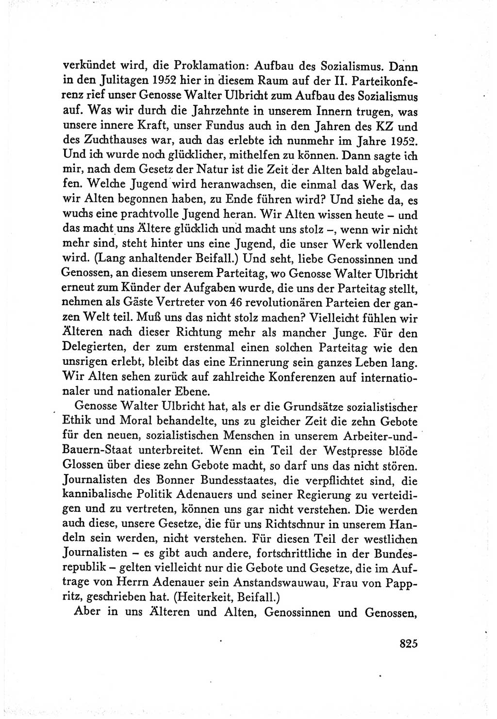 Protokoll der Verhandlungen des Ⅴ. Parteitages der Sozialistischen Einheitspartei Deutschlands (SED) [Deutsche Demokratische Republik (DDR)] 1958, Seite 825