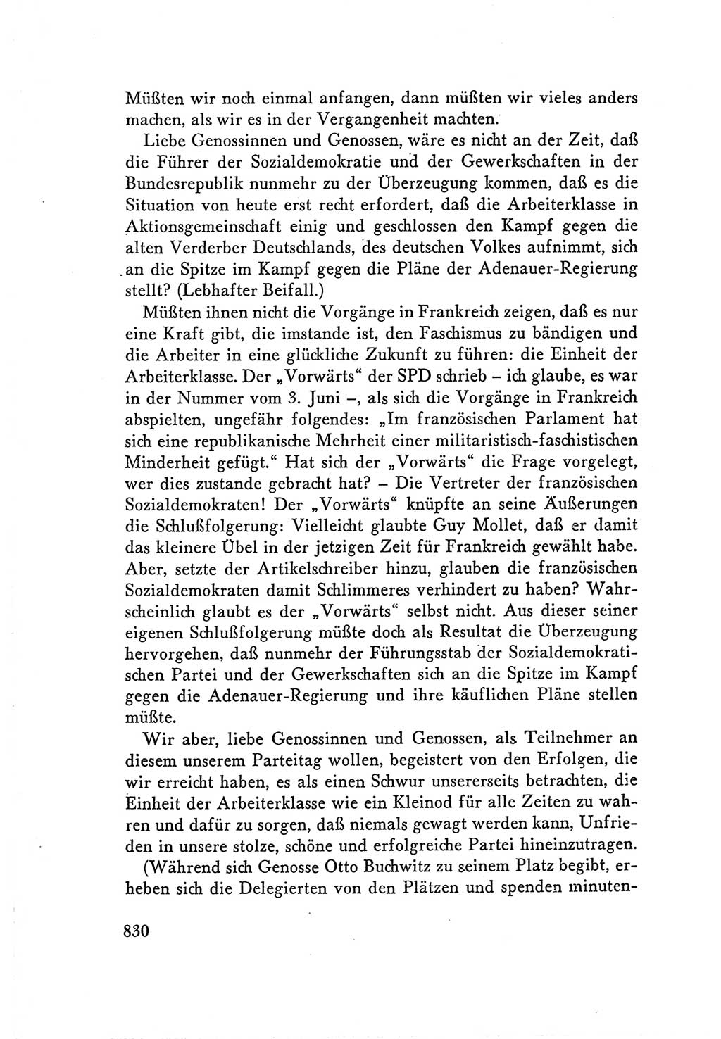 Protokoll der Verhandlungen des Ⅴ. Parteitages der Sozialistischen Einheitspartei Deutschlands (SED) [Deutsche Demokratische Republik (DDR)] 1958, Seite 830