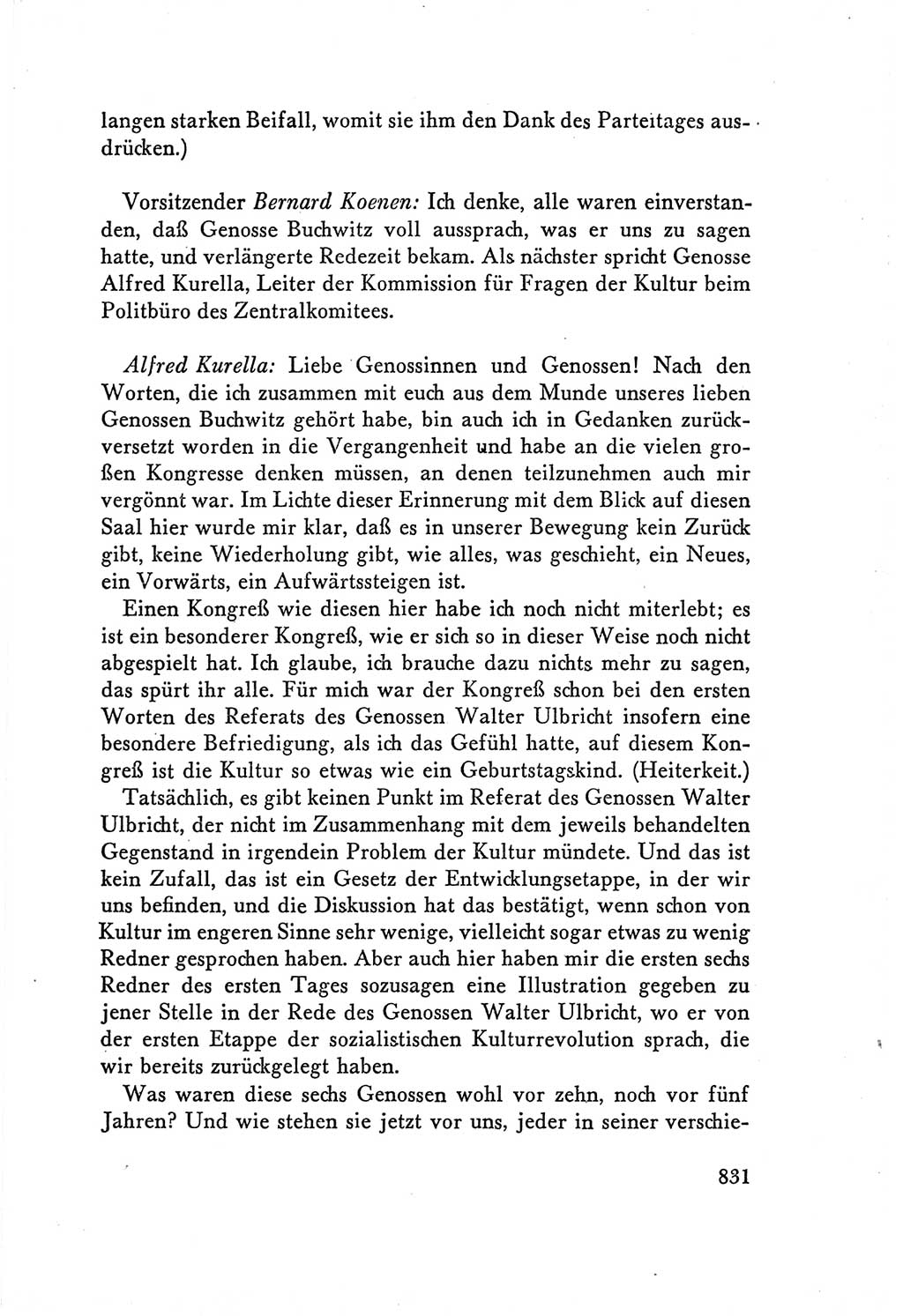 Protokoll der Verhandlungen des Ⅴ. Parteitages der Sozialistischen Einheitspartei Deutschlands (SED) [Deutsche Demokratische Republik (DDR)] 1958, Seite 831