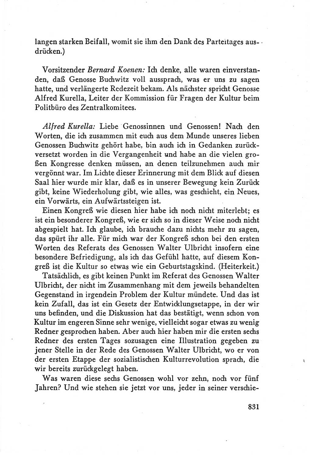 Protokoll der Verhandlungen des Ⅴ. Parteitages der Sozialistischen Einheitspartei Deutschlands (SED) [Deutsche Demokratische Republik (DDR)] 1958, Seite 831