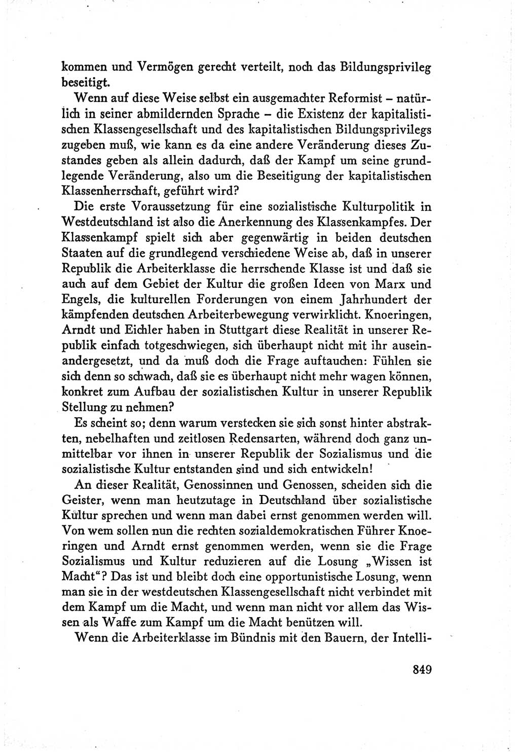 Protokoll der Verhandlungen des Ⅴ. Parteitages der Sozialistischen Einheitspartei Deutschlands (SED) [Deutsche Demokratische Republik (DDR)] 1958, Seite 849