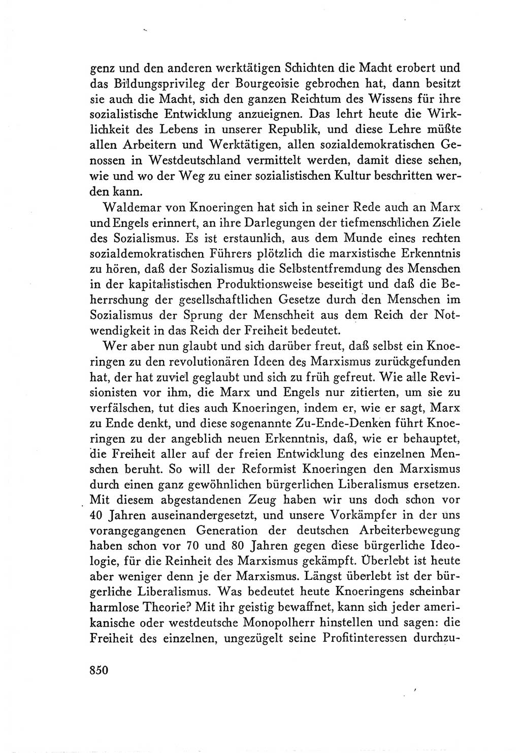 Protokoll der Verhandlungen des Ⅴ. Parteitages der Sozialistischen Einheitspartei Deutschlands (SED) [Deutsche Demokratische Republik (DDR)] 1958, Seite 850