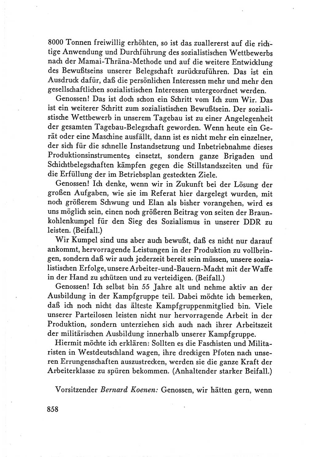 Protokoll der Verhandlungen des Ⅴ. Parteitages der Sozialistischen Einheitspartei Deutschlands (SED) [Deutsche Demokratische Republik (DDR)] 1958, Seite 858