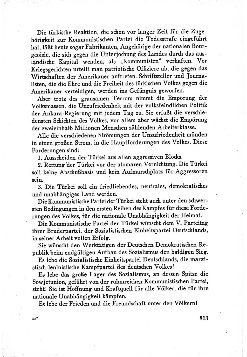 Protokoll der Verhandlungen des Ⅴ. Parteitages der Sozialistischen Einheitspartei Deutschlands (SED) [Deutsche Demokratische Republik (DDR)] 1958, Seite 863