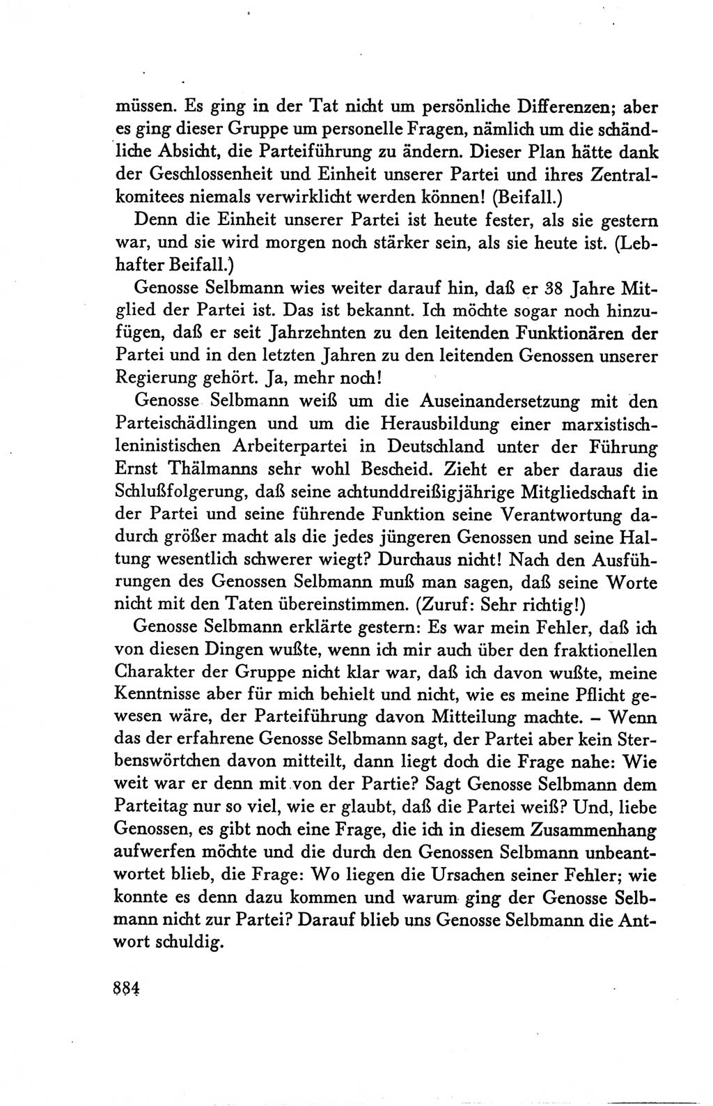 Protokoll der Verhandlungen des Ⅴ. Parteitages der Sozialistischen Einheitspartei Deutschlands (SED) [Deutsche Demokratische Republik (DDR)] 1958, Seite 884