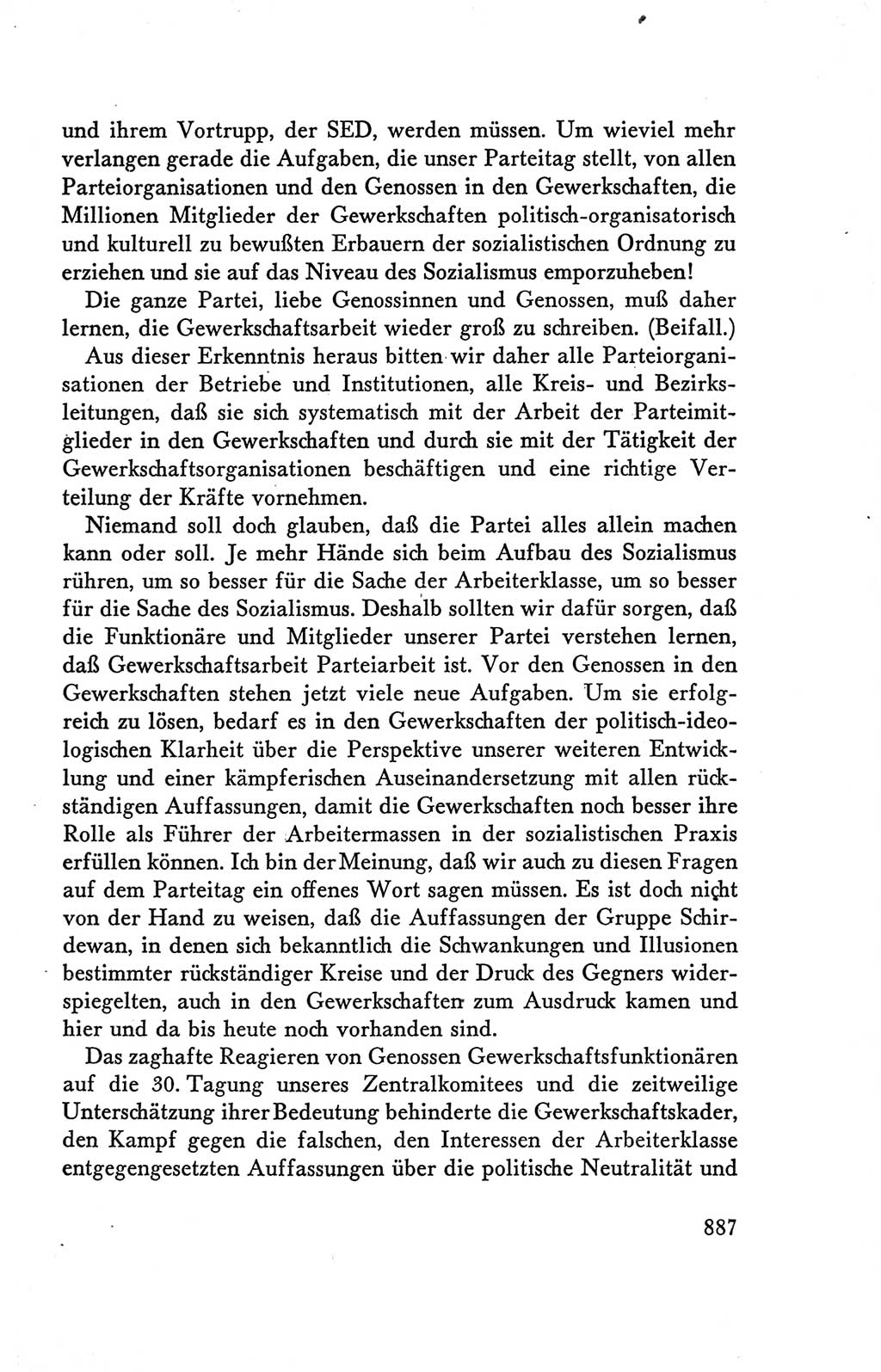 Protokoll der Verhandlungen des Ⅴ. Parteitages der Sozialistischen Einheitspartei Deutschlands (SED) [Deutsche Demokratische Republik (DDR)] 1958, Seite 887