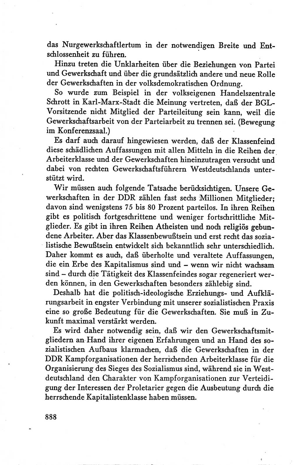 Protokoll der Verhandlungen des Ⅴ. Parteitages der Sozialistischen Einheitspartei Deutschlands (SED) [Deutsche Demokratische Republik (DDR)] 1958, Seite 888