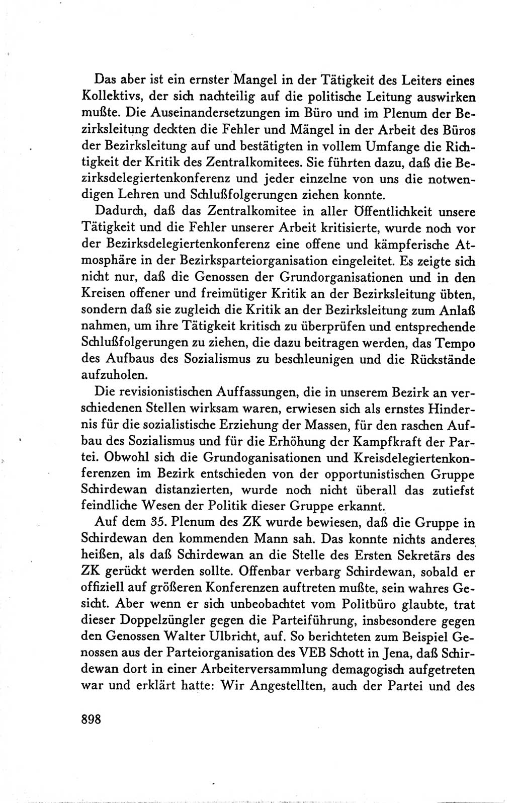 Protokoll der Verhandlungen des Ⅴ. Parteitages der Sozialistischen Einheitspartei Deutschlands (SED) [Deutsche Demokratische Republik (DDR)] 1958, Seite 898