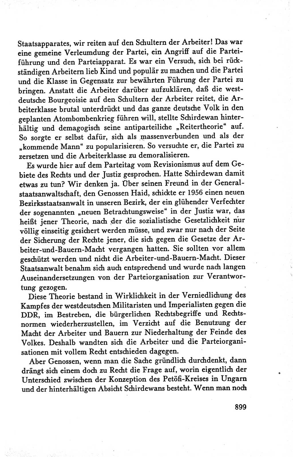 Protokoll der Verhandlungen des Ⅴ. Parteitages der Sozialistischen Einheitspartei Deutschlands (SED) [Deutsche Demokratische Republik (DDR)] 1958, Seite 899