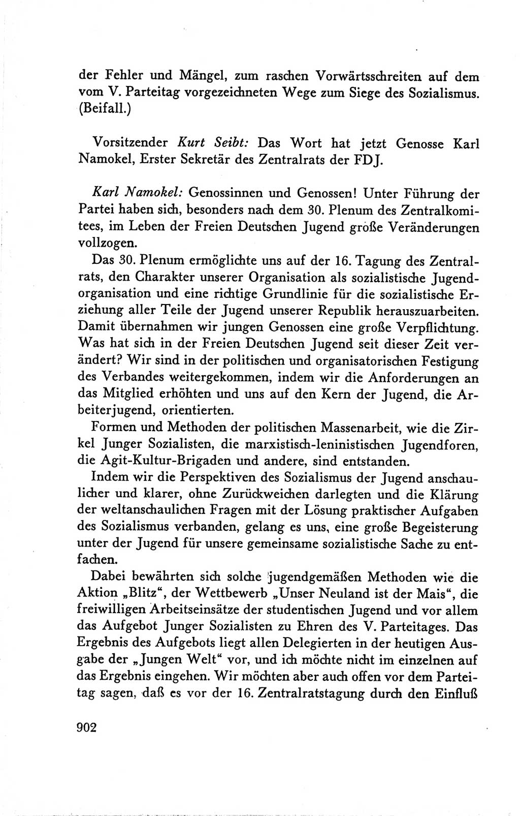 Protokoll der Verhandlungen des Ⅴ. Parteitages der Sozialistischen Einheitspartei Deutschlands (SED) [Deutsche Demokratische Republik (DDR)] 1958, Seite 902