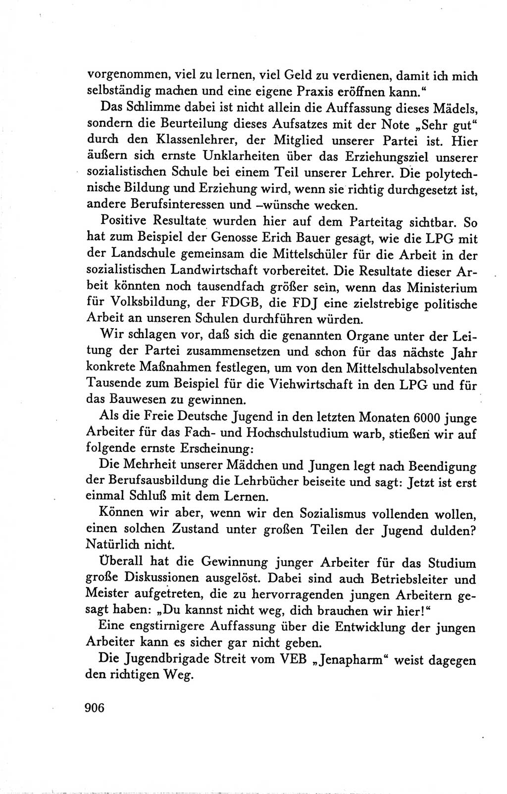 Protokoll der Verhandlungen des Ⅴ. Parteitages der Sozialistischen Einheitspartei Deutschlands (SED) [Deutsche Demokratische Republik (DDR)] 1958, Seite 906