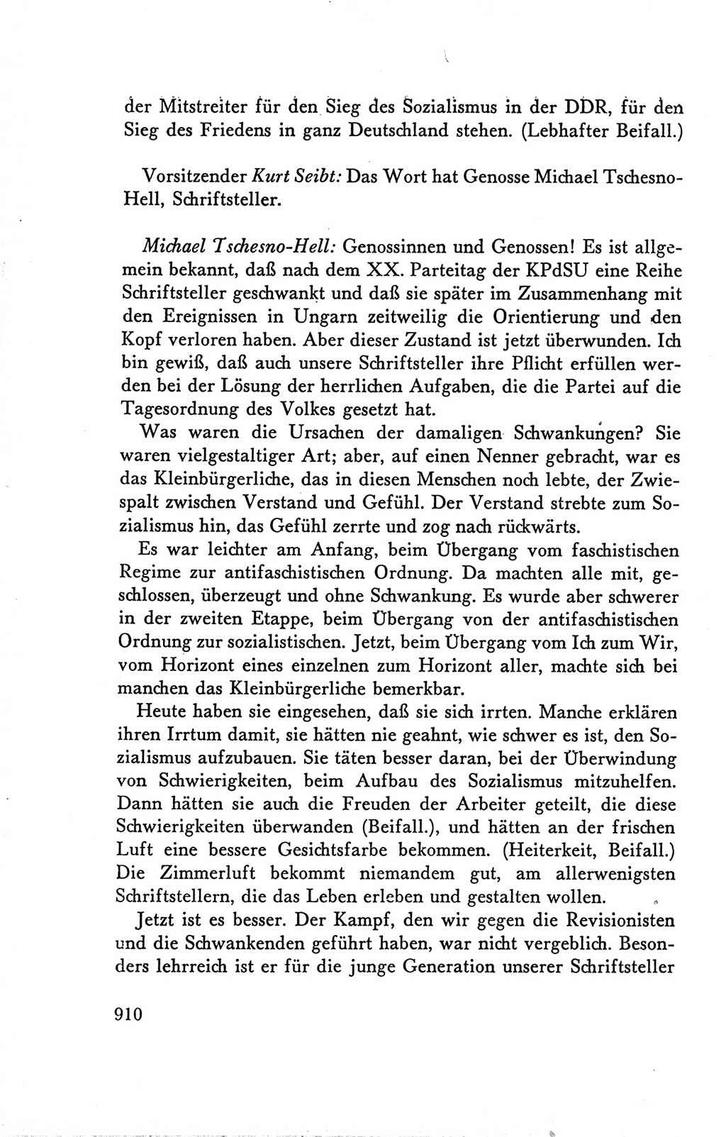 Protokoll der Verhandlungen des Ⅴ. Parteitages der Sozialistischen Einheitspartei Deutschlands (SED) [Deutsche Demokratische Republik (DDR)] 1958, Seite 910