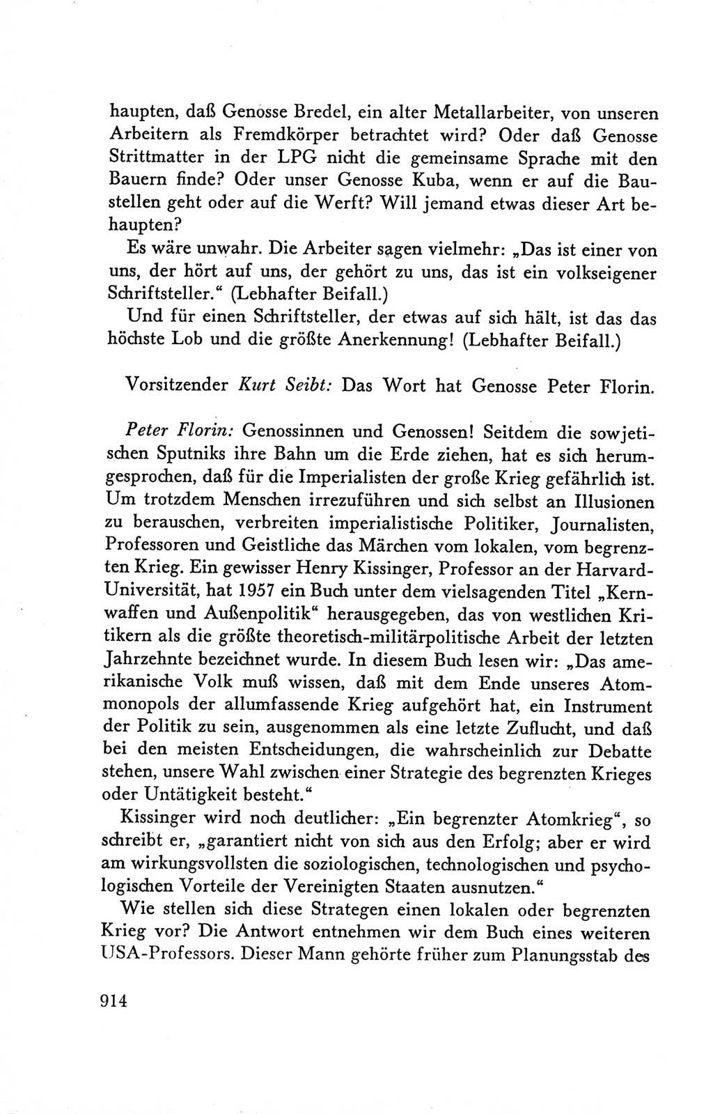 Protokoll der Verhandlungen des Ⅴ. Parteitages der Sozialistischen Einheitspartei Deutschlands (SED) [Deutsche Demokratische Republik (DDR)] 1958, Seite 914