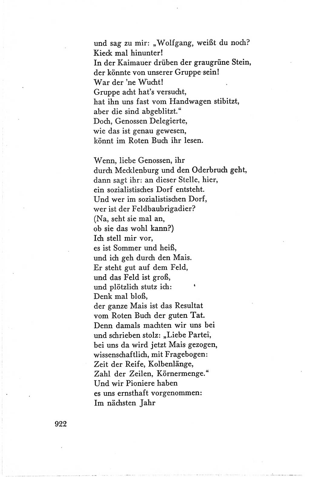 Protokoll der Verhandlungen des Ⅴ. Parteitages der Sozialistischen Einheitspartei Deutschlands (SED) [Deutsche Demokratische Republik (DDR)] 1958, Seite 922