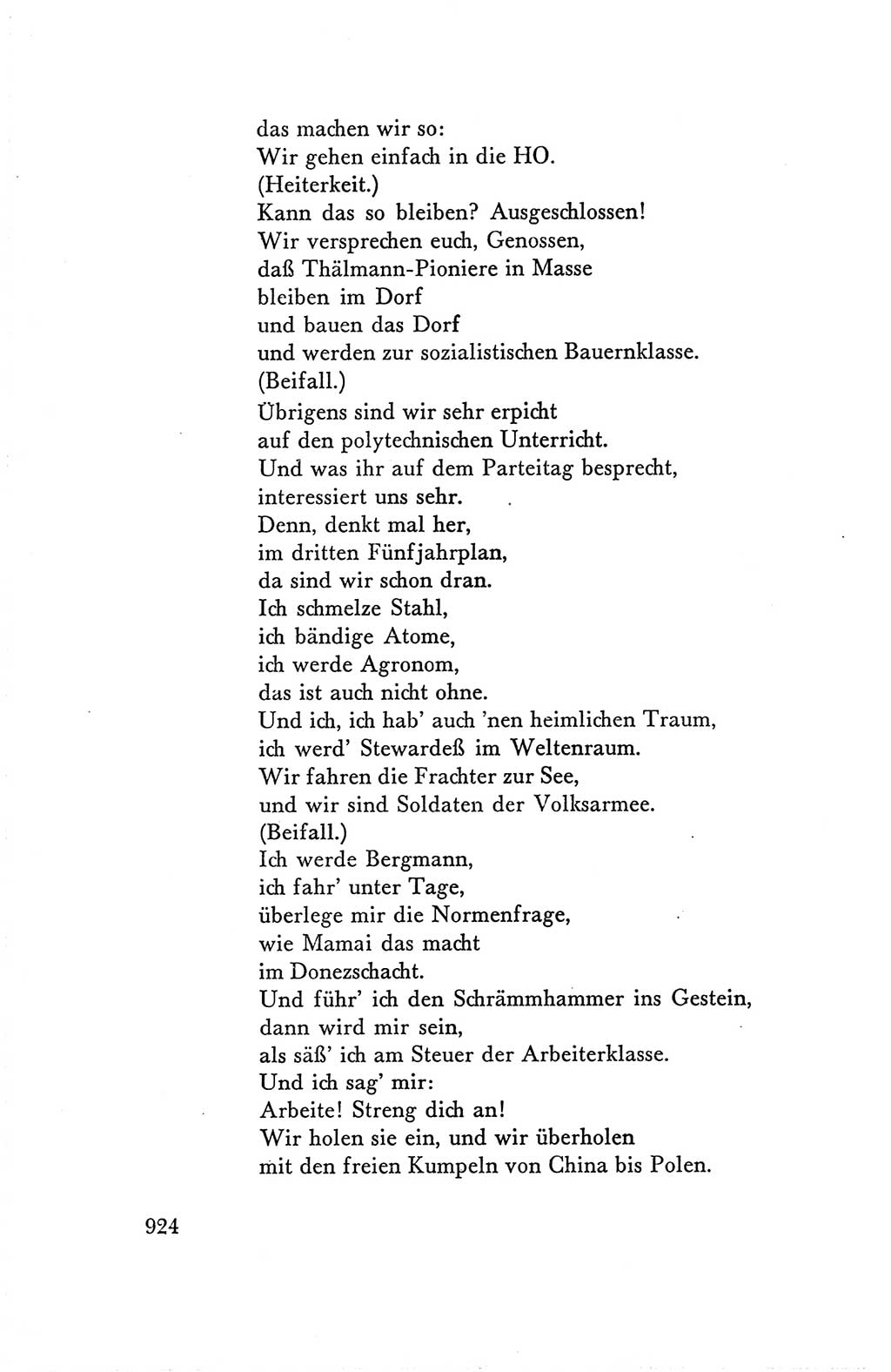 Protokoll der Verhandlungen des Ⅴ. Parteitages der Sozialistischen Einheitspartei Deutschlands (SED) [Deutsche Demokratische Republik (DDR)] 1958, Seite 924