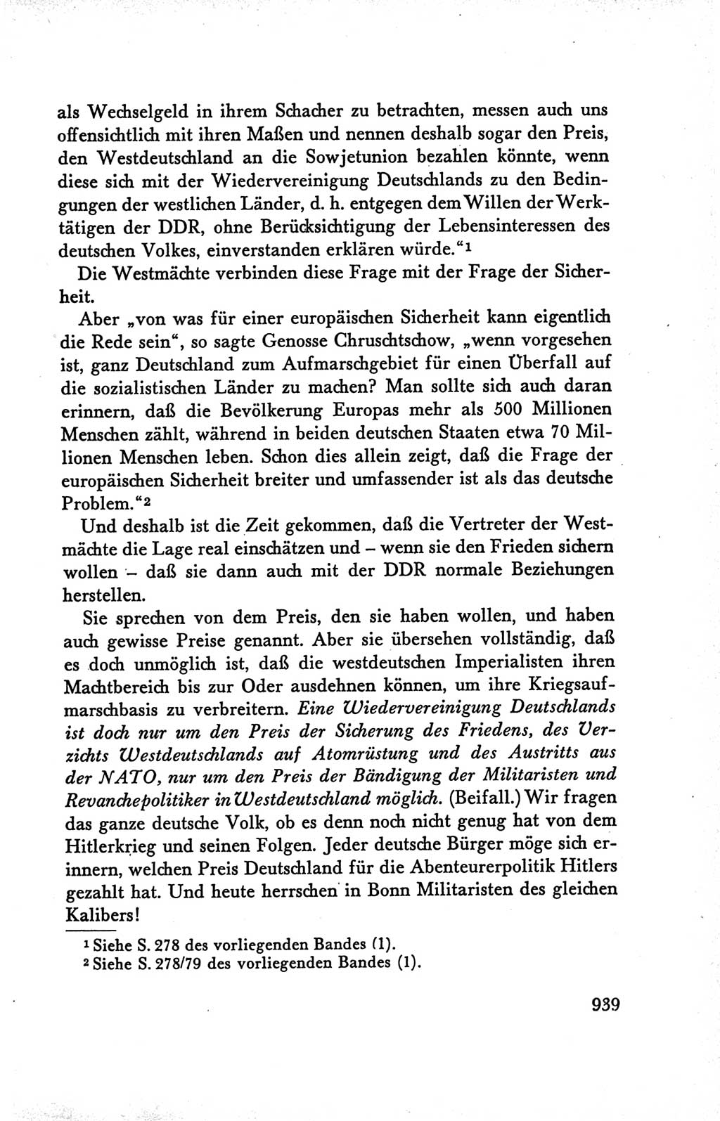 Protokoll der Verhandlungen des Ⅴ. Parteitages der Sozialistischen Einheitspartei Deutschlands (SED) [Deutsche Demokratische Republik (DDR)] 1958, Seite 939