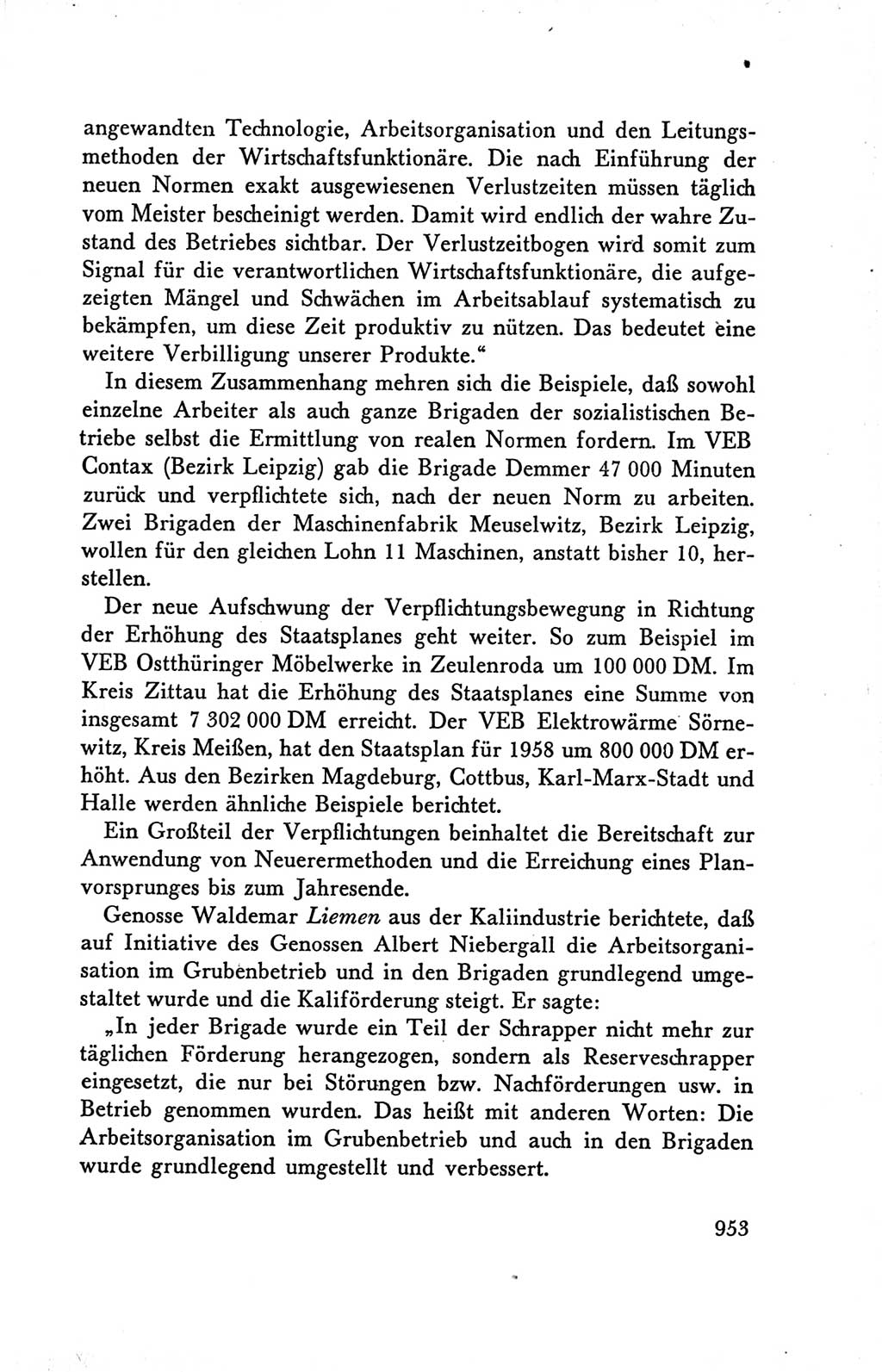 Protokoll der Verhandlungen des Ⅴ. Parteitages der Sozialistischen Einheitspartei Deutschlands (SED) [Deutsche Demokratische Republik (DDR)] 1958, Seite 953