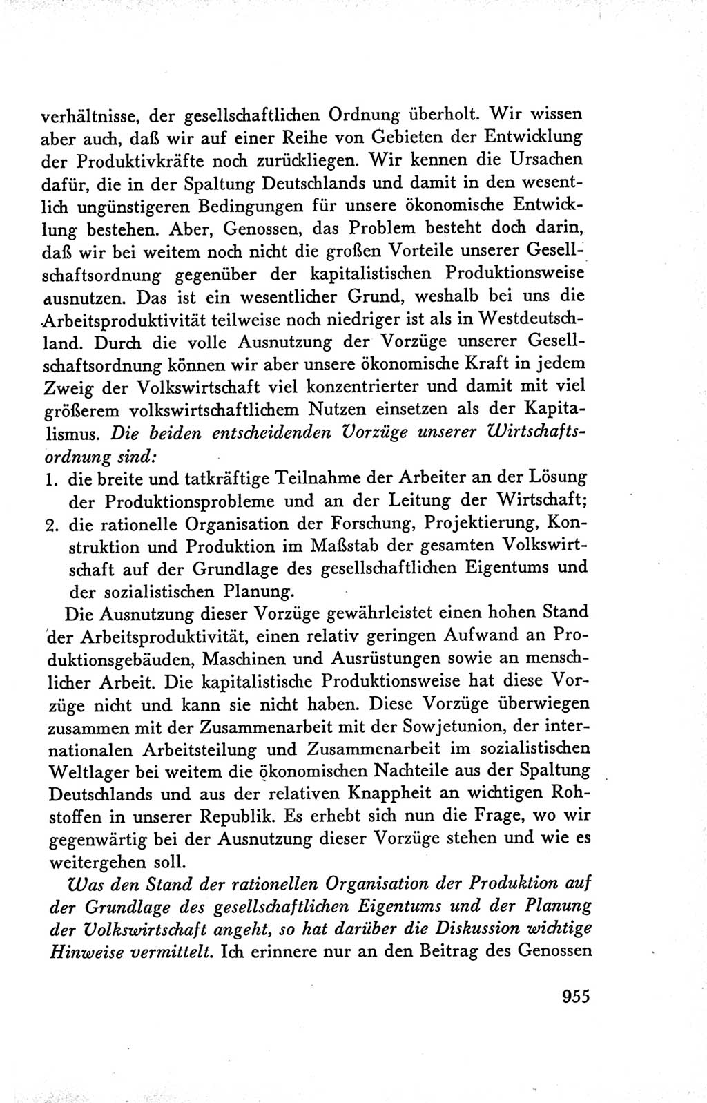 Protokoll der Verhandlungen des Ⅴ. Parteitages der Sozialistischen Einheitspartei Deutschlands (SED) [Deutsche Demokratische Republik (DDR)] 1958, Seite 955