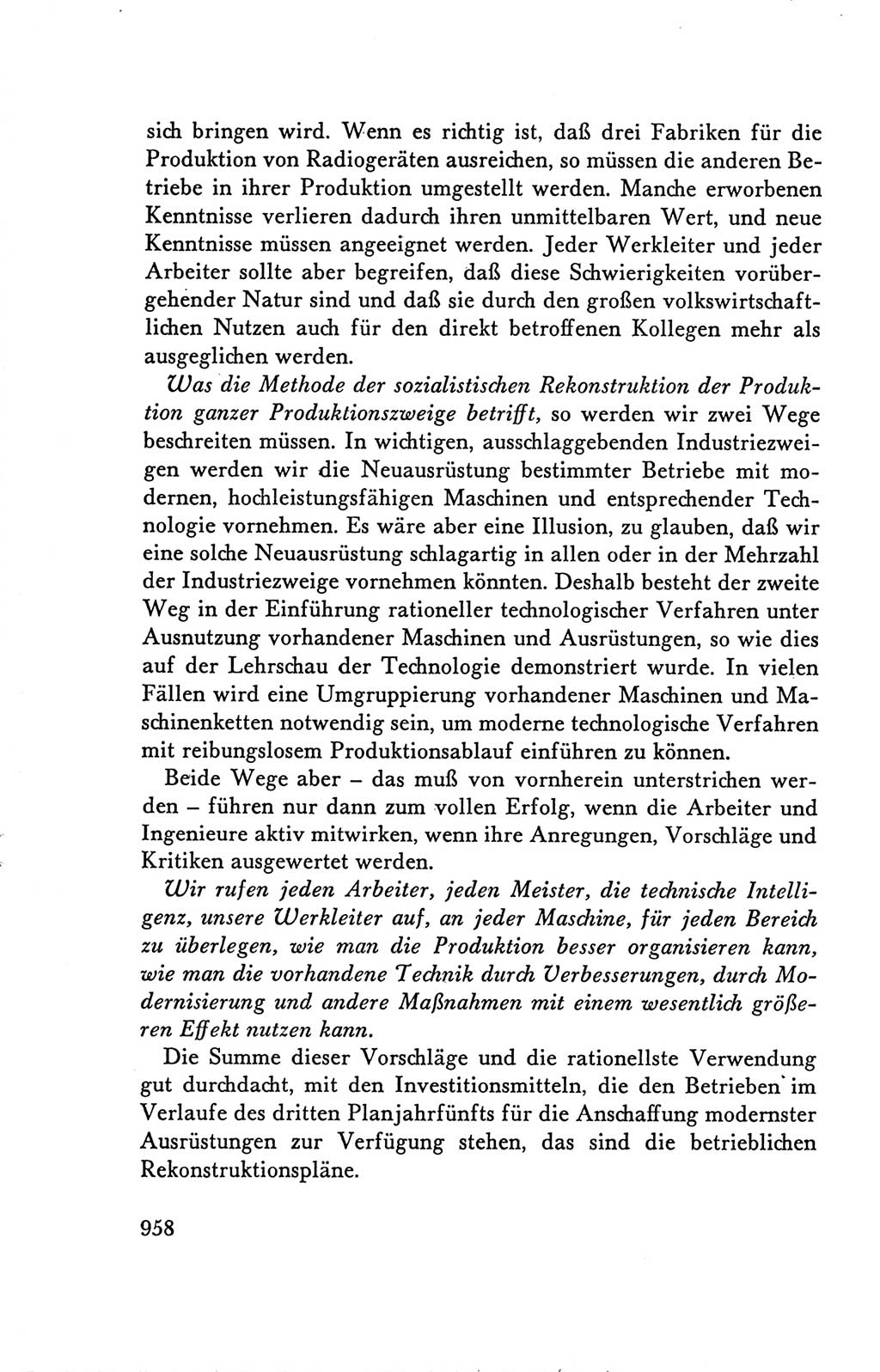 Protokoll der Verhandlungen des Ⅴ. Parteitages der Sozialistischen Einheitspartei Deutschlands (SED) [Deutsche Demokratische Republik (DDR)] 1958, Seite 958