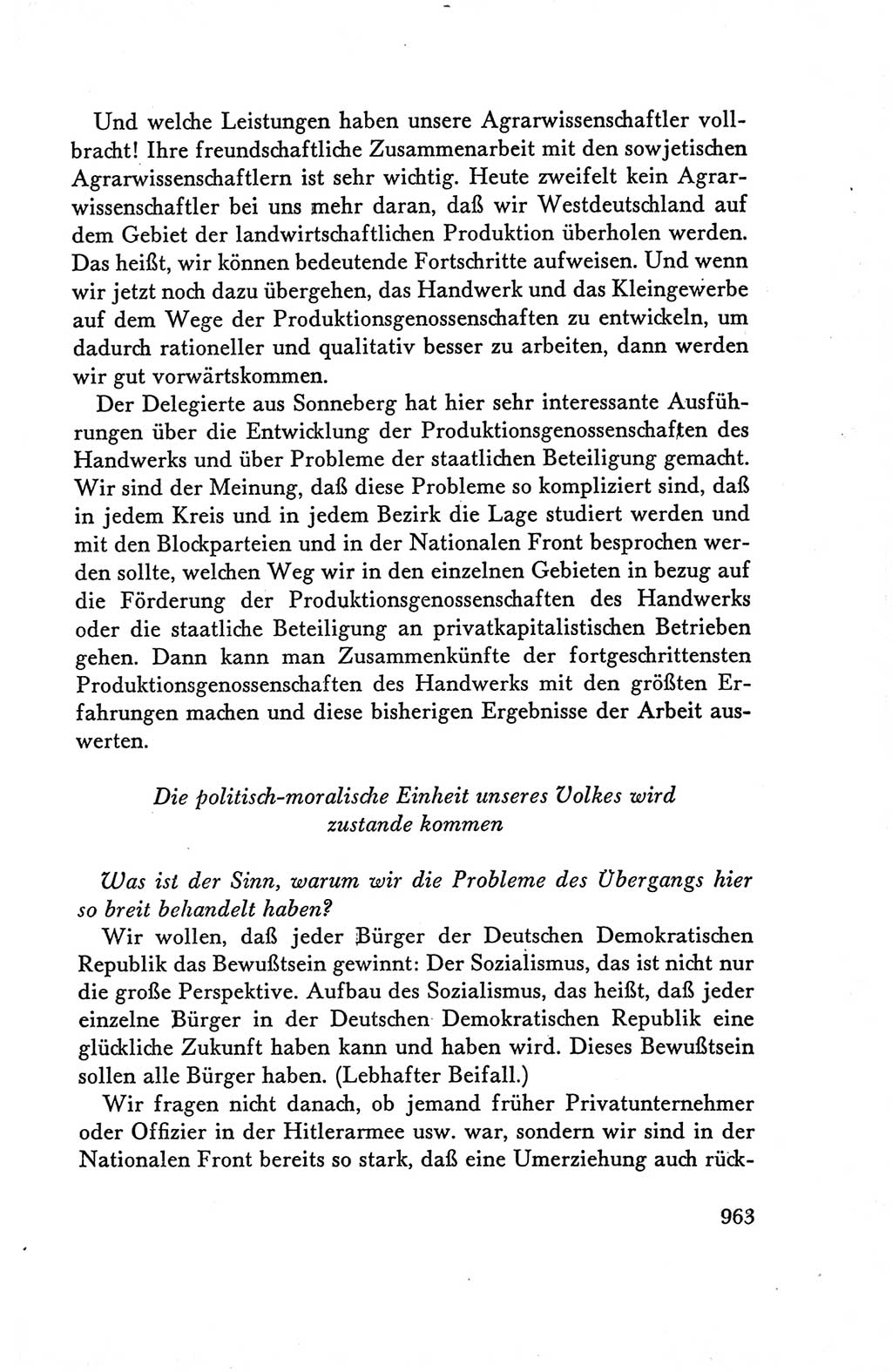 Protokoll der Verhandlungen des Ⅴ. Parteitages der Sozialistischen Einheitspartei Deutschlands (SED) [Deutsche Demokratische Republik (DDR)] 1958, Seite 963