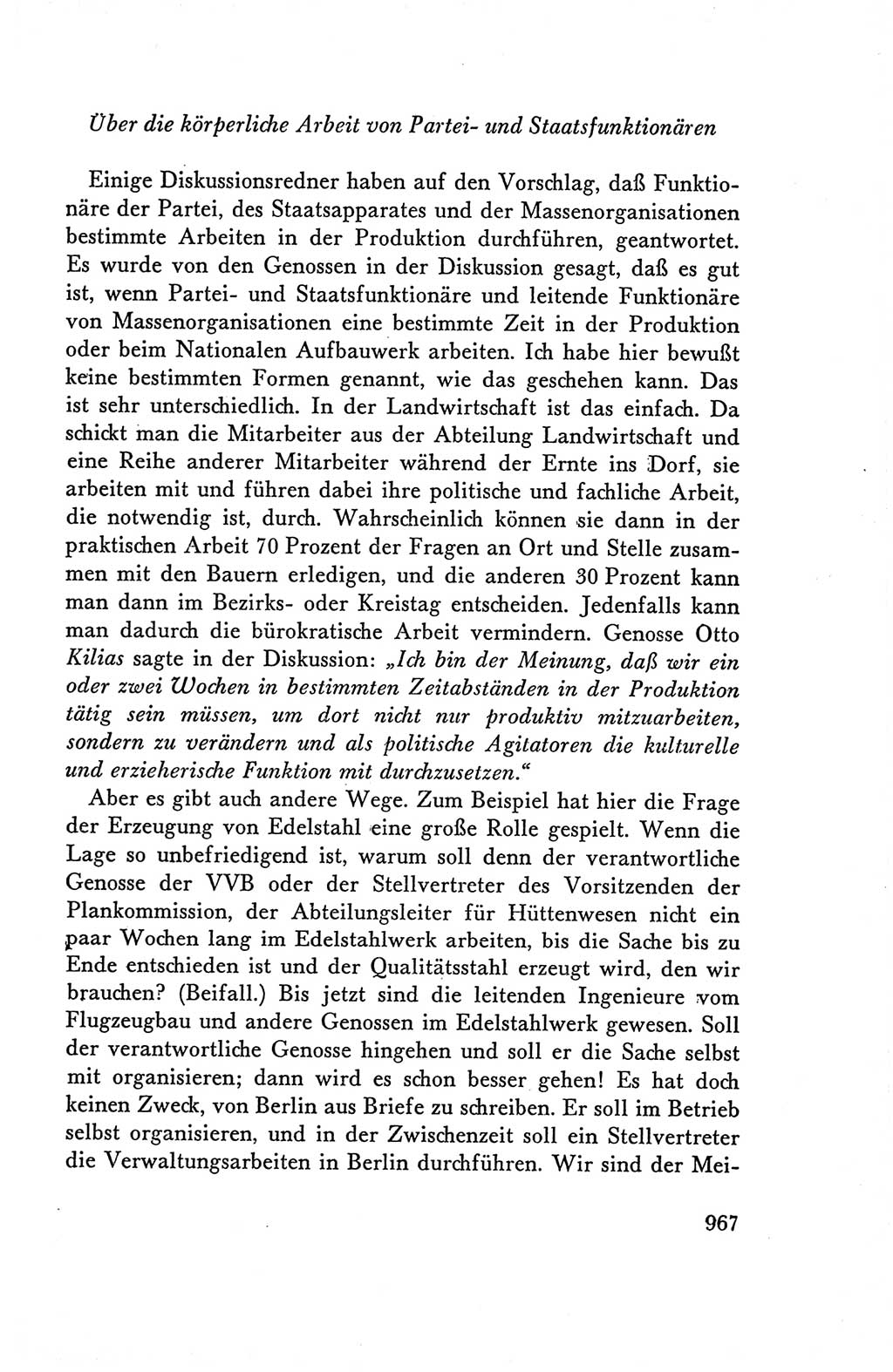 Protokoll der Verhandlungen des Ⅴ. Parteitages der Sozialistischen Einheitspartei Deutschlands (SED) [Deutsche Demokratische Republik (DDR)] 1958, Seite 967