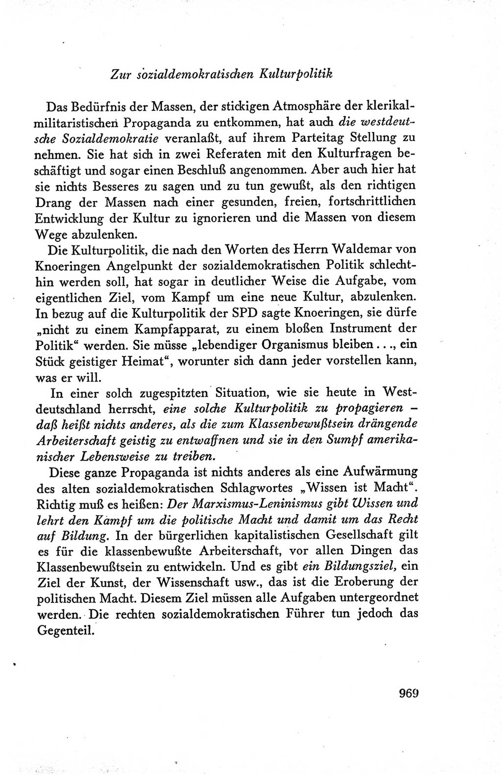 Protokoll der Verhandlungen des Ⅴ. Parteitages der Sozialistischen Einheitspartei Deutschlands (SED) [Deutsche Demokratische Republik (DDR)] 1958, Seite 969