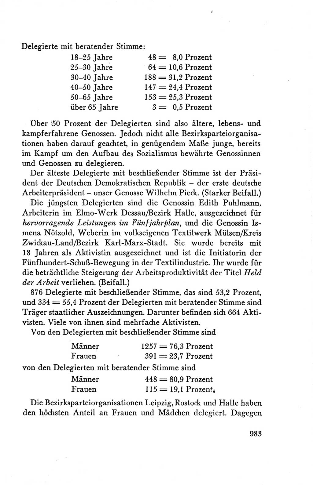 Protokoll der Verhandlungen des Ⅴ. Parteitages der Sozialistischen Einheitspartei Deutschlands (SED) [Deutsche Demokratische Republik (DDR)] 1958, Seite 983