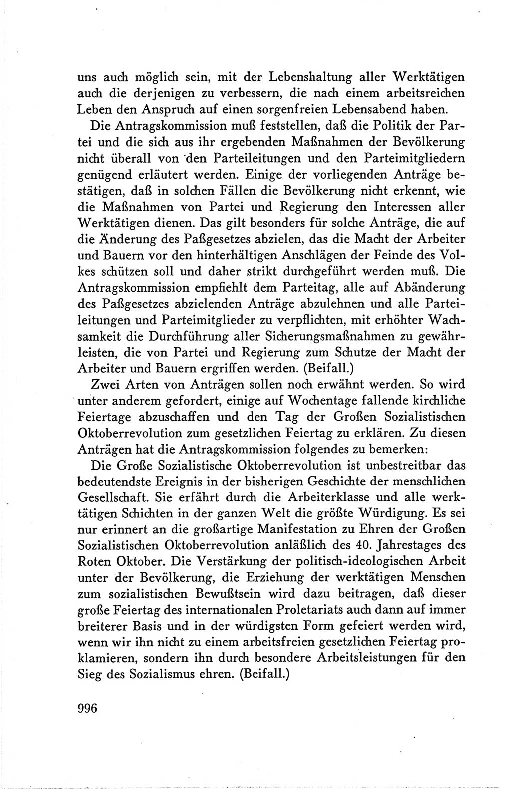 Protokoll der Verhandlungen des Ⅴ. Parteitages der Sozialistischen Einheitspartei Deutschlands (SED) [Deutsche Demokratische Republik (DDR)] 1958, Seite 996