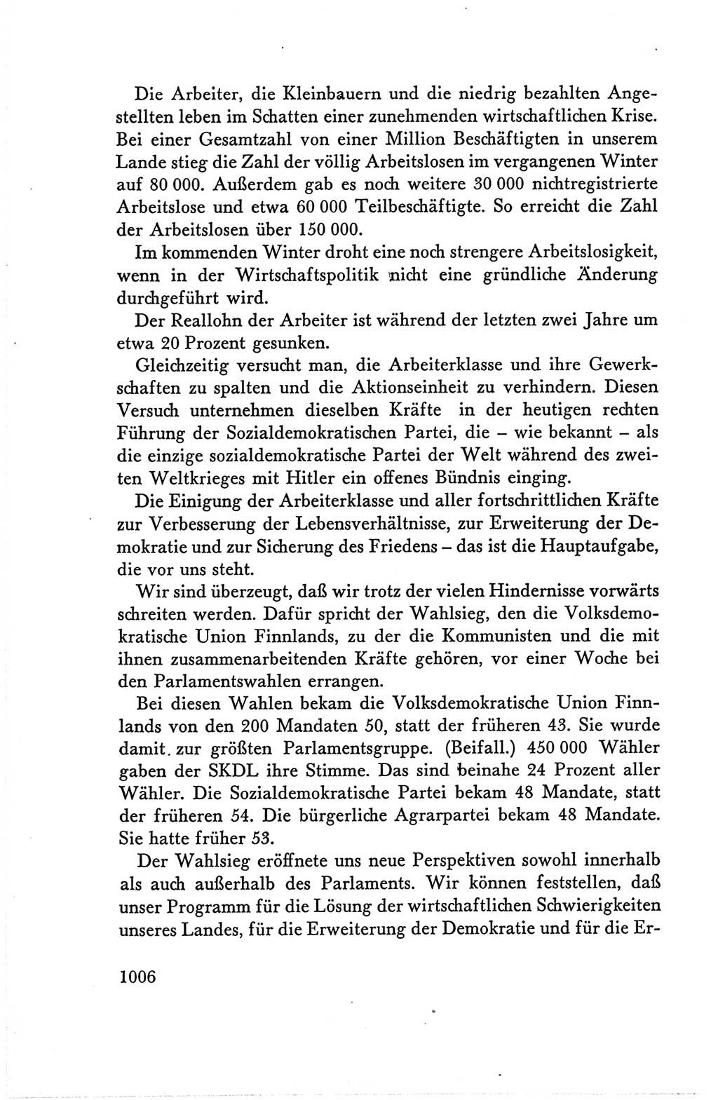 Protokoll der Verhandlungen des Ⅴ. Parteitages der Sozialistischen Einheitspartei Deutschlands (SED) [Deutsche Demokratische Republik (DDR)] 1958, Seite 1006