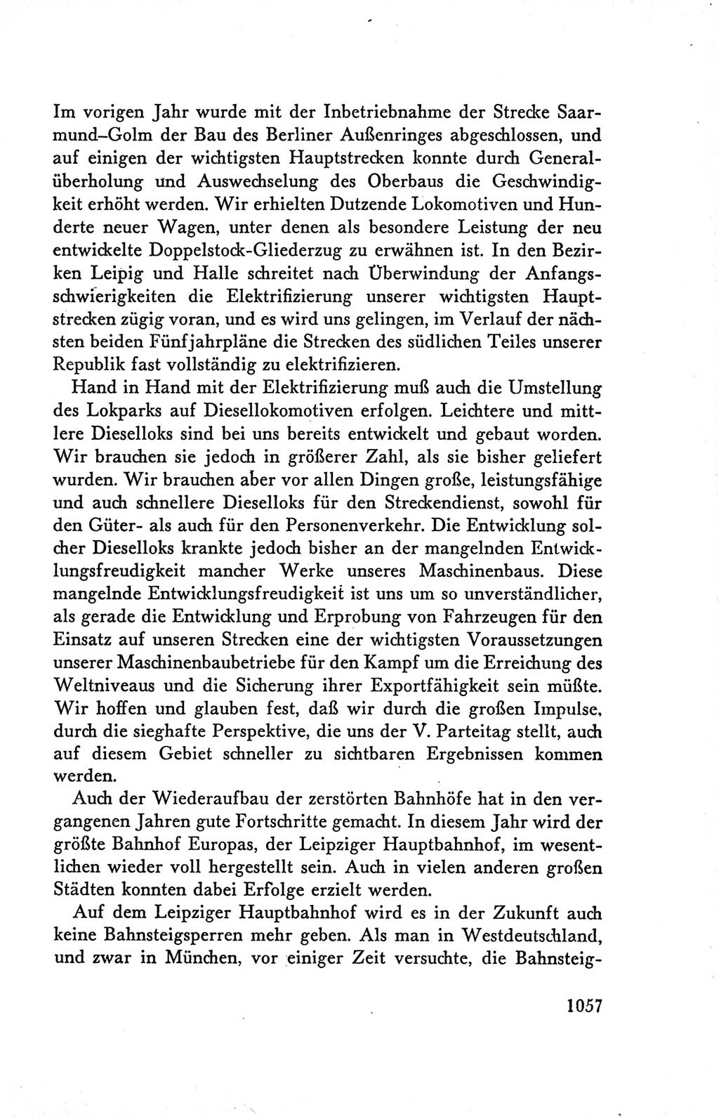 Protokoll der Verhandlungen des Ⅴ. Parteitages der Sozialistischen Einheitspartei Deutschlands (SED) [Deutsche Demokratische Republik (DDR)] 1958, Seite 1057