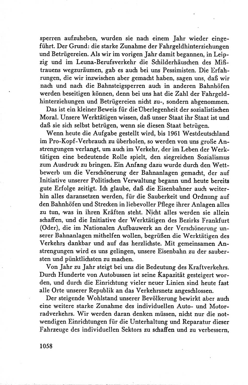 Protokoll der Verhandlungen des Ⅴ. Parteitages der Sozialistischen Einheitspartei Deutschlands (SED) [Deutsche Demokratische Republik (DDR)] 1958, Seite 1058