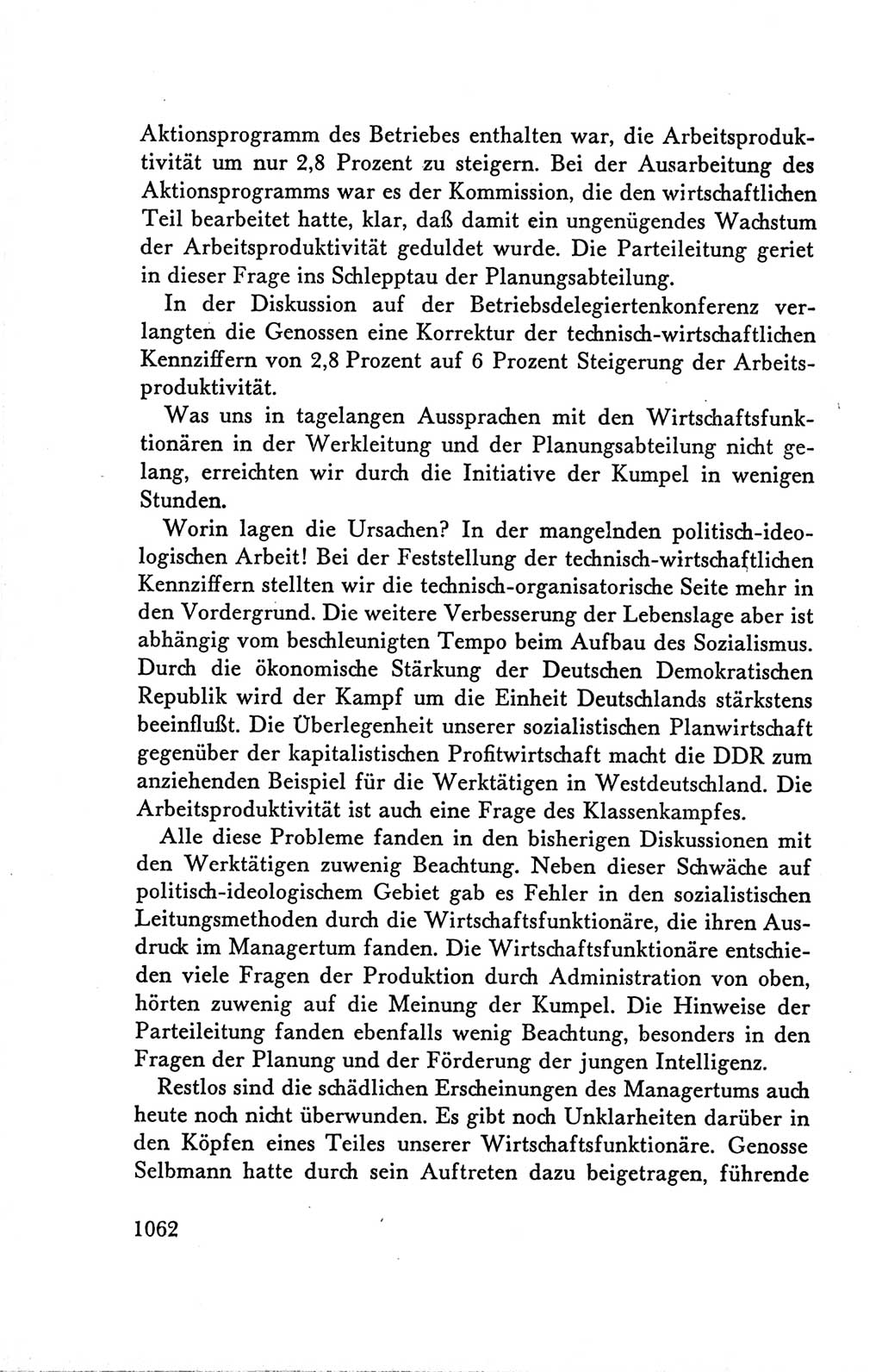 Protokoll der Verhandlungen des Ⅴ. Parteitages der Sozialistischen Einheitspartei Deutschlands (SED) [Deutsche Demokratische Republik (DDR)] 1958, Seite 1062