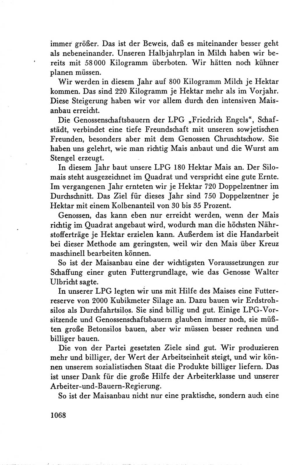 Protokoll der Verhandlungen des Ⅴ. Parteitages der Sozialistischen Einheitspartei Deutschlands (SED) [Deutsche Demokratische Republik (DDR)] 1958, Seite 1068