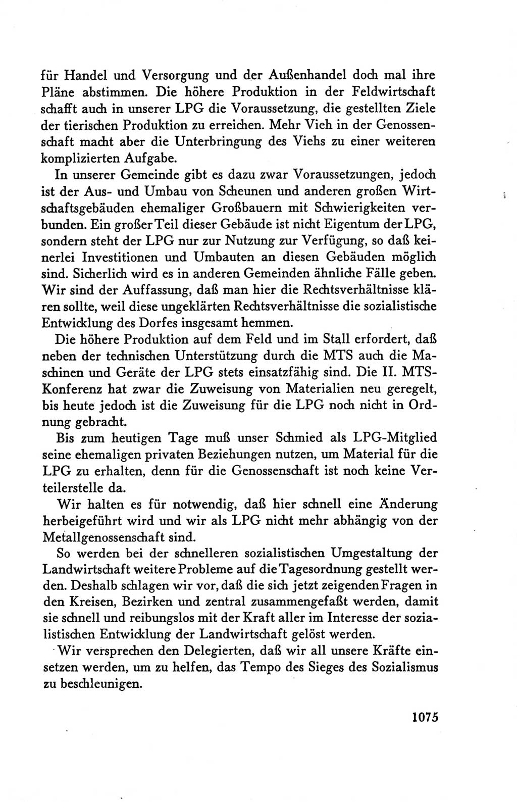 Protokoll der Verhandlungen des Ⅴ. Parteitages der Sozialistischen Einheitspartei Deutschlands (SED) [Deutsche Demokratische Republik (DDR)] 1958, Seite 1075