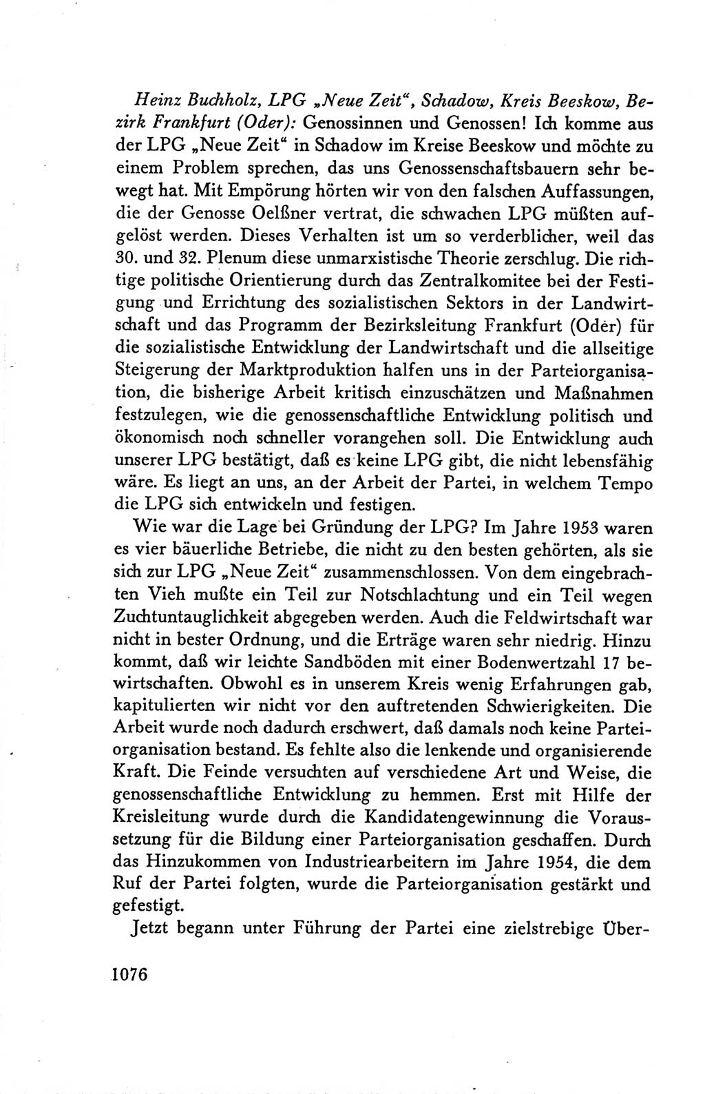 Protokoll der Verhandlungen des Ⅴ. Parteitages der Sozialistischen Einheitspartei Deutschlands (SED) [Deutsche Demokratische Republik (DDR)] 1958, Seite 1076