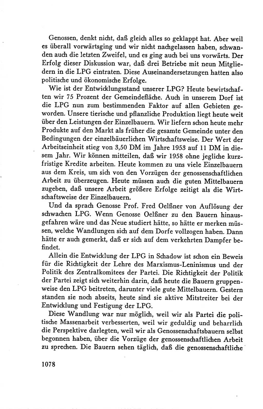 Protokoll der Verhandlungen des Ⅴ. Parteitages der Sozialistischen Einheitspartei Deutschlands (SED) [Deutsche Demokratische Republik (DDR)] 1958, Seite 1078