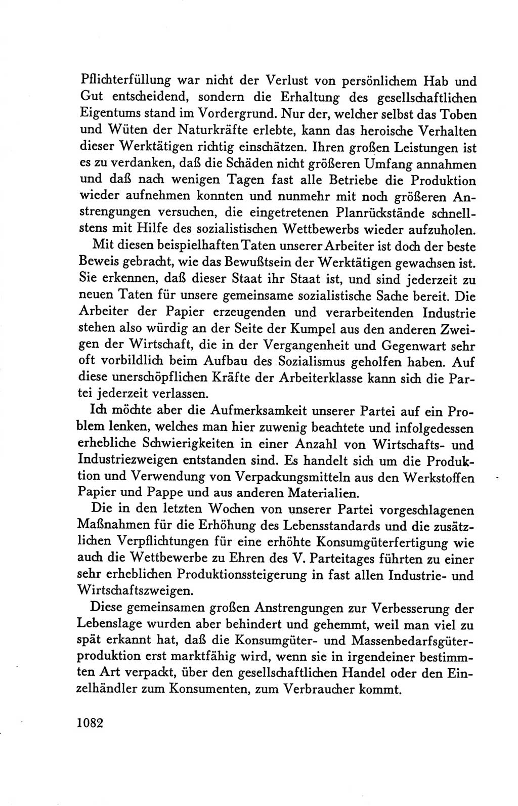 Protokoll der Verhandlungen des Ⅴ. Parteitages der Sozialistischen Einheitspartei Deutschlands (SED) [Deutsche Demokratische Republik (DDR)] 1958, Seite 1082