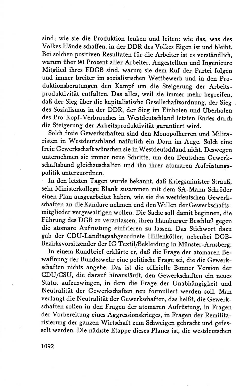Protokoll der Verhandlungen des Ⅴ. Parteitages der Sozialistischen Einheitspartei Deutschlands (SED) [Deutsche Demokratische Republik (DDR)] 1958, Seite 1092