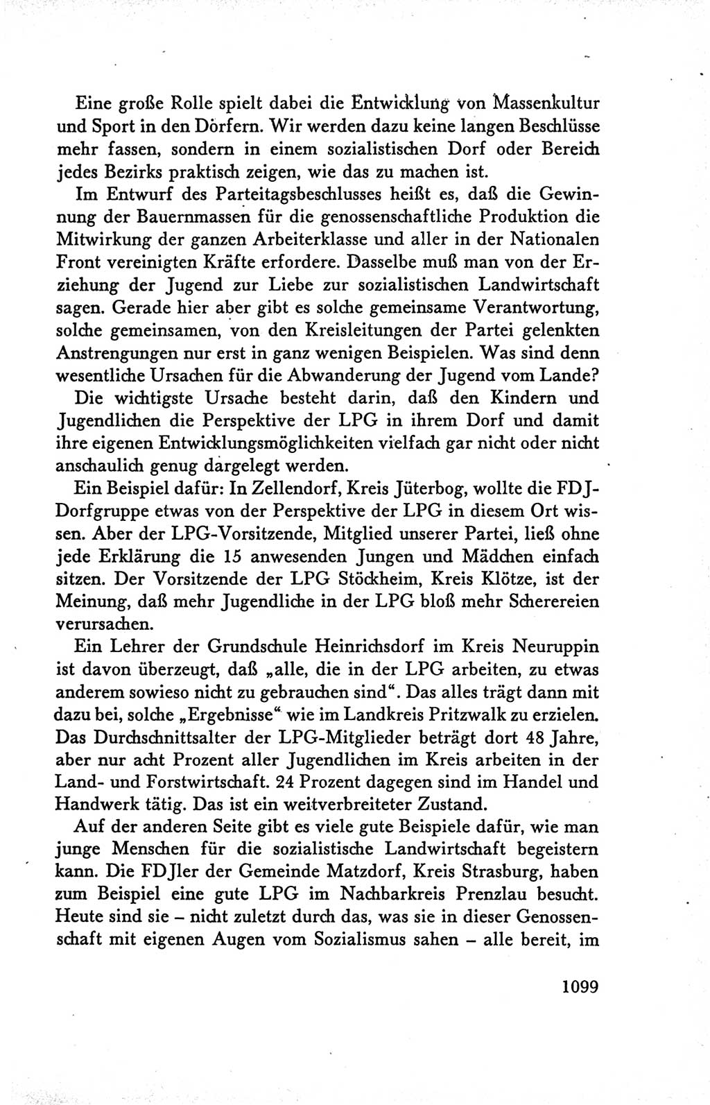 Protokoll der Verhandlungen des Ⅴ. Parteitages der Sozialistischen Einheitspartei Deutschlands (SED) [Deutsche Demokratische Republik (DDR)] 1958, Seite 1099