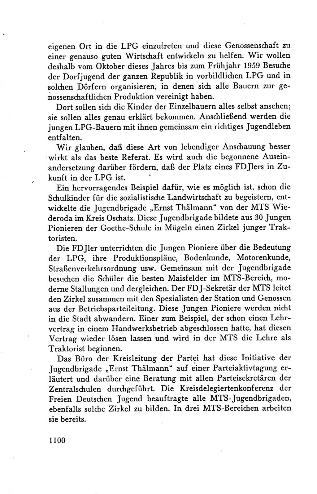 Protokoll der Verhandlungen des Ⅴ. Parteitages der Sozialistischen Einheitspartei Deutschlands (SED) [Deutsche Demokratische Republik (DDR)] 1958, Seite 1100