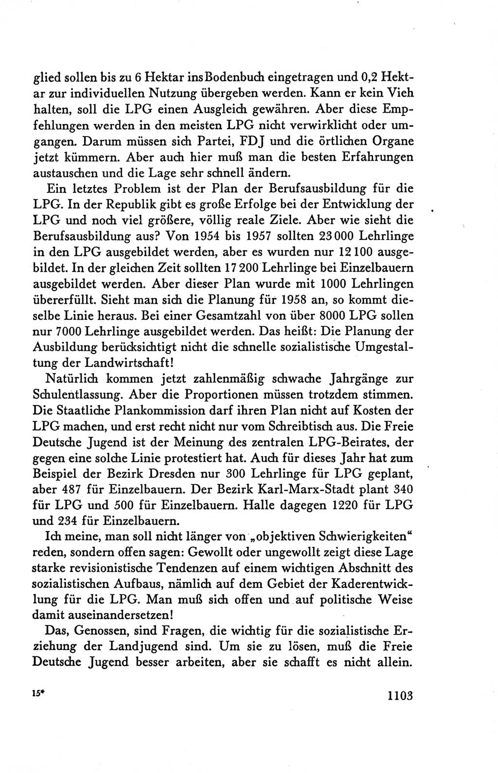 Protokoll der Verhandlungen des Ⅴ. Parteitages der Sozialistischen Einheitspartei Deutschlands (SED) [Deutsche Demokratische Republik (DDR)] 1958, Seite 1103