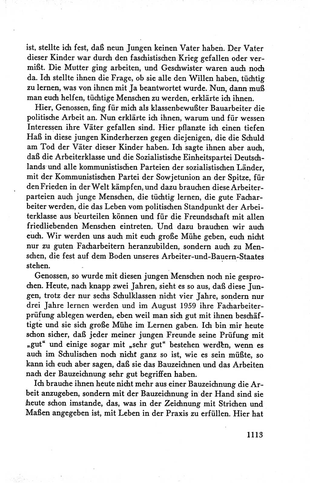 Protokoll der Verhandlungen des Ⅴ. Parteitages der Sozialistischen Einheitspartei Deutschlands (SED) [Deutsche Demokratische Republik (DDR)] 1958, Seite 1113