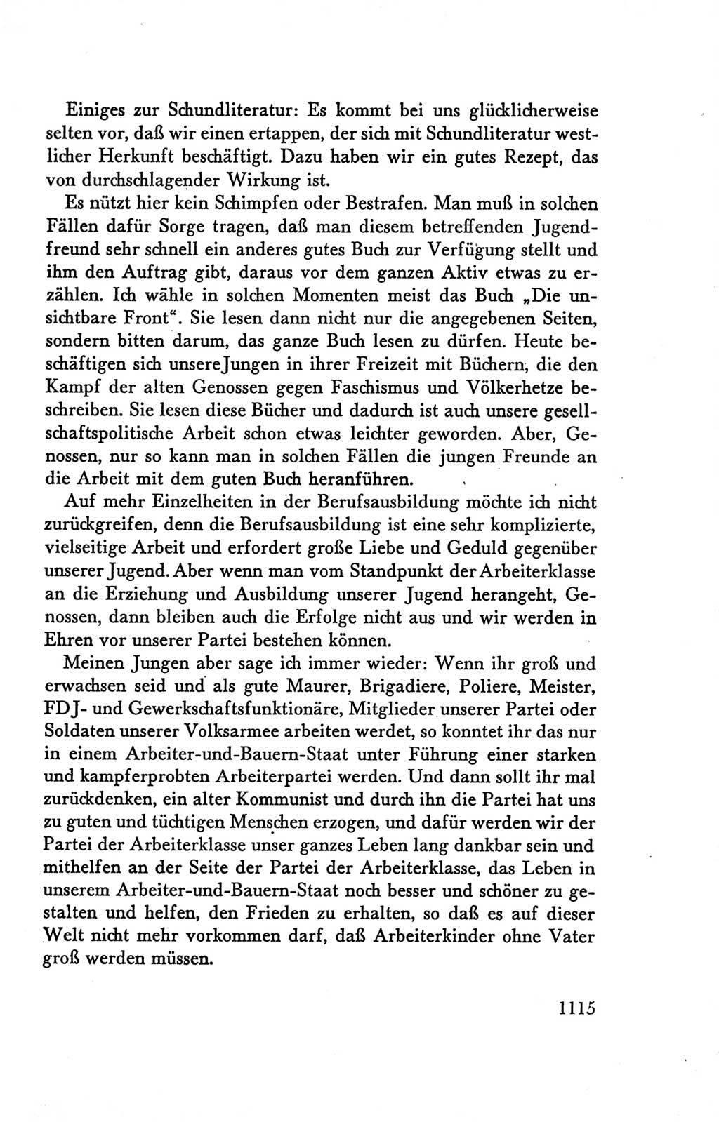 Protokoll der Verhandlungen des Ⅴ. Parteitages der Sozialistischen Einheitspartei Deutschlands (SED) [Deutsche Demokratische Republik (DDR)] 1958, Seite 1115