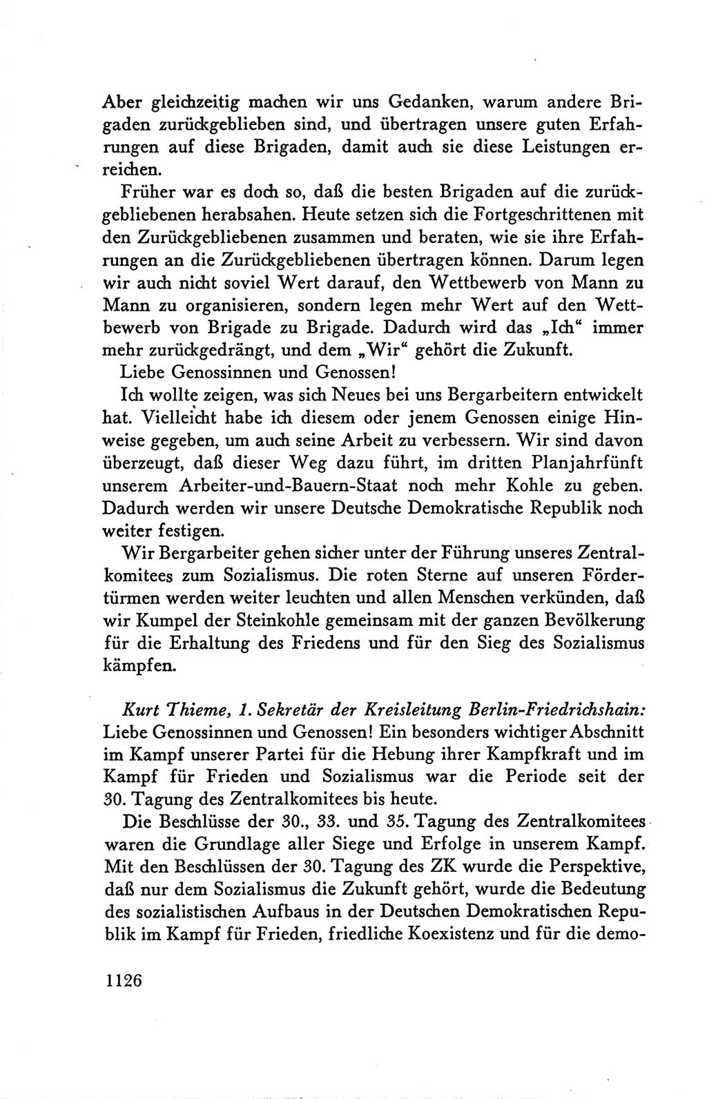 Protokoll der Verhandlungen des Ⅴ. Parteitages der Sozialistischen Einheitspartei Deutschlands (SED) [Deutsche Demokratische Republik (DDR)] 1958, Seite 1126