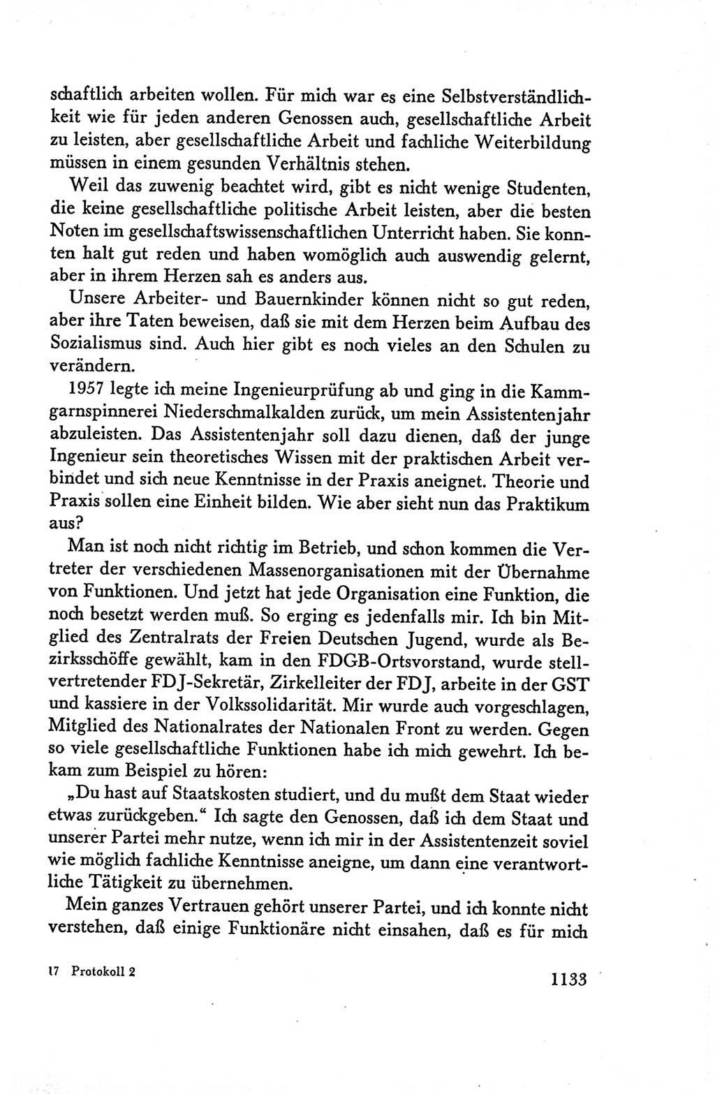 Protokoll der Verhandlungen des Ⅴ. Parteitages der Sozialistischen Einheitspartei Deutschlands (SED) [Deutsche Demokratische Republik (DDR)] 1958, Seite 1133