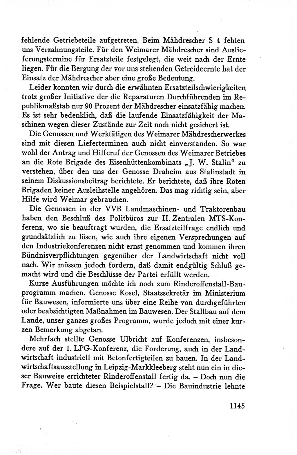 Protokoll der Verhandlungen des Ⅴ. Parteitages der Sozialistischen Einheitspartei Deutschlands (SED) [Deutsche Demokratische Republik (DDR)] 1958, Seite 1145