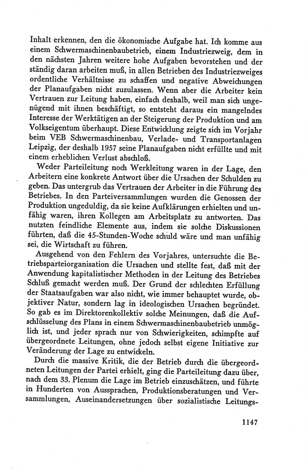 Protokoll der Verhandlungen des Ⅴ. Parteitages der Sozialistischen Einheitspartei Deutschlands (SED) [Deutsche Demokratische Republik (DDR)] 1958, Seite 1147