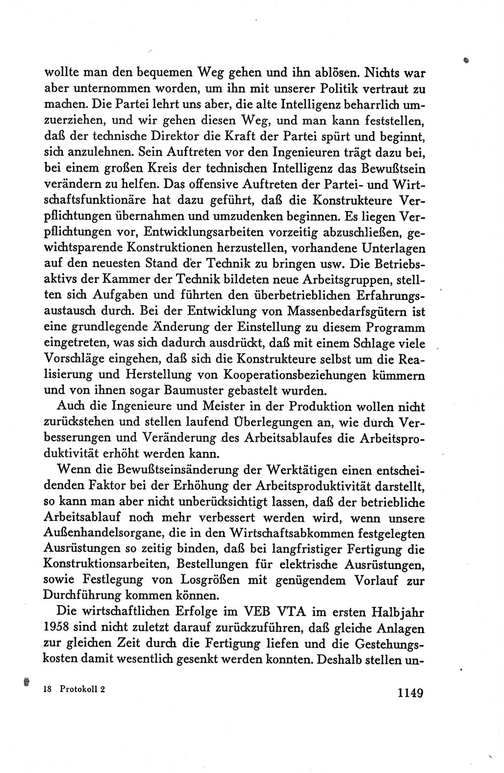 Protokoll der Verhandlungen des Ⅴ. Parteitages der Sozialistischen Einheitspartei Deutschlands (SED) [Deutsche Demokratische Republik (DDR)] 1958, Seite 1149