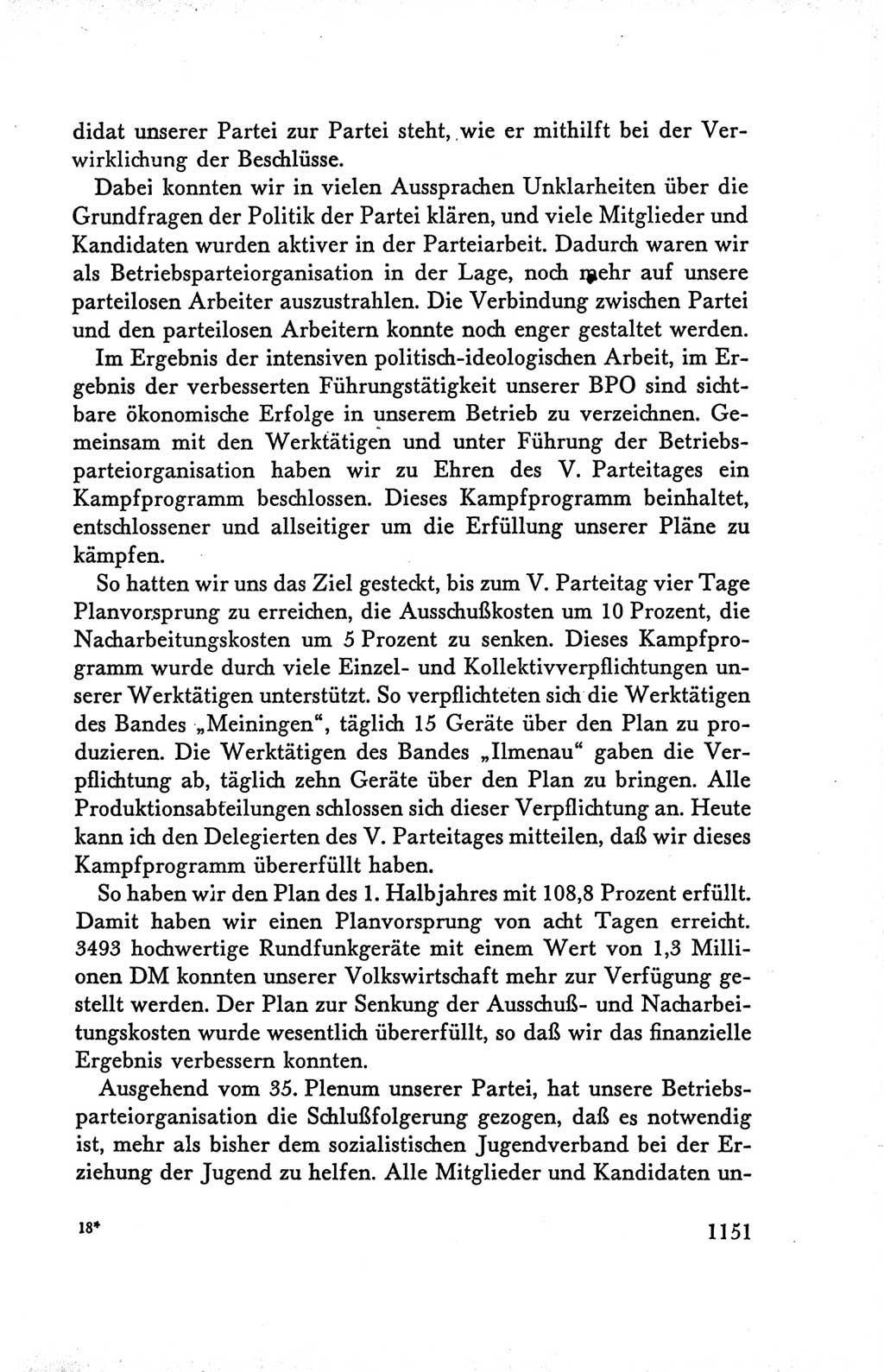 Protokoll der Verhandlungen des Ⅴ. Parteitages der Sozialistischen Einheitspartei Deutschlands (SED) [Deutsche Demokratische Republik (DDR)] 1958, Seite 1151