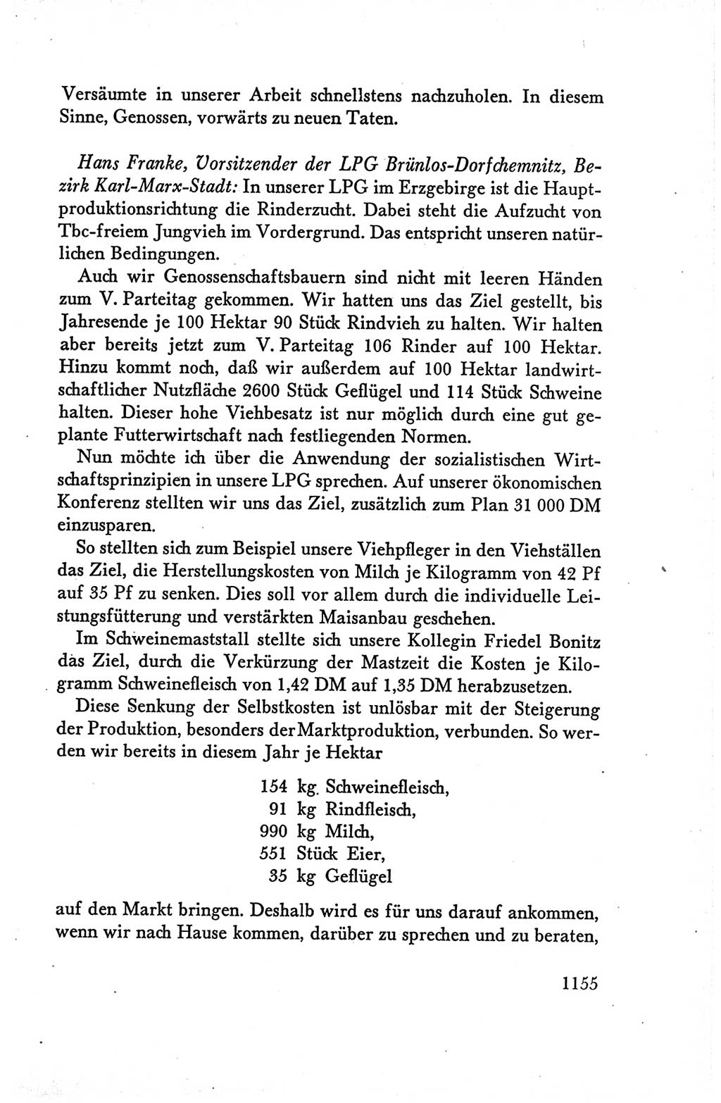 Protokoll der Verhandlungen des Ⅴ. Parteitages der Sozialistischen Einheitspartei Deutschlands (SED) [Deutsche Demokratische Republik (DDR)] 1958, Seite 1155